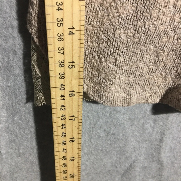 Womens Lane Bryant Blouse Tan Wide Scoop Neck Knit Casual Formal Work Career - Picture 4 of 4